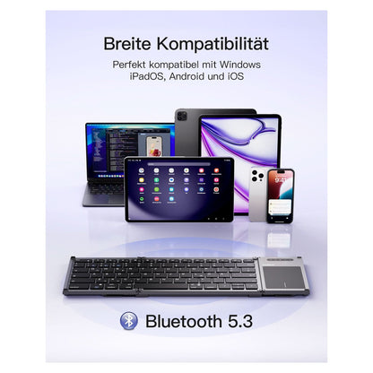 inateck Keyboard Tablet QWERTZ steel gray