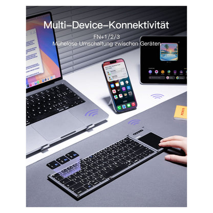 inateck Keyboard Tablet QWERTZ steel gray