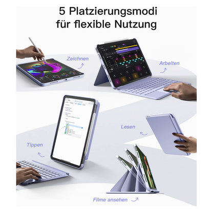 inateck Keyboard iPad 11" iPad Air 4/5Gen.Com. QWERTZ purple