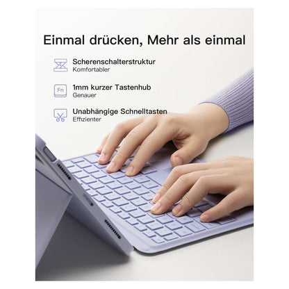 inateck Keyboard iPad 11" iPad Air 4/5Gen.Com. QWERTZ purple