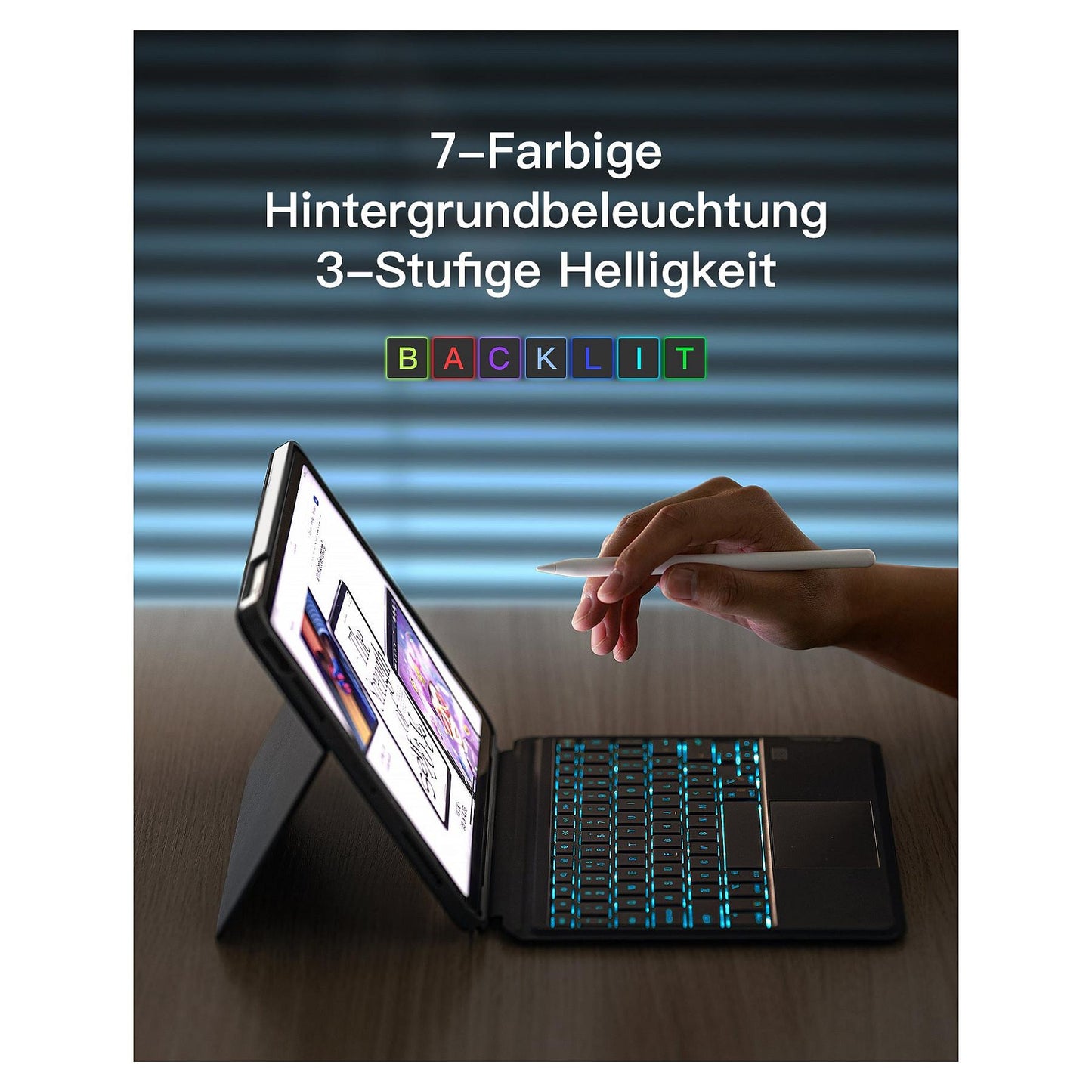 inateck Keyboard iPad 11" iPad 10th Gen. Com. QWERTZ gray