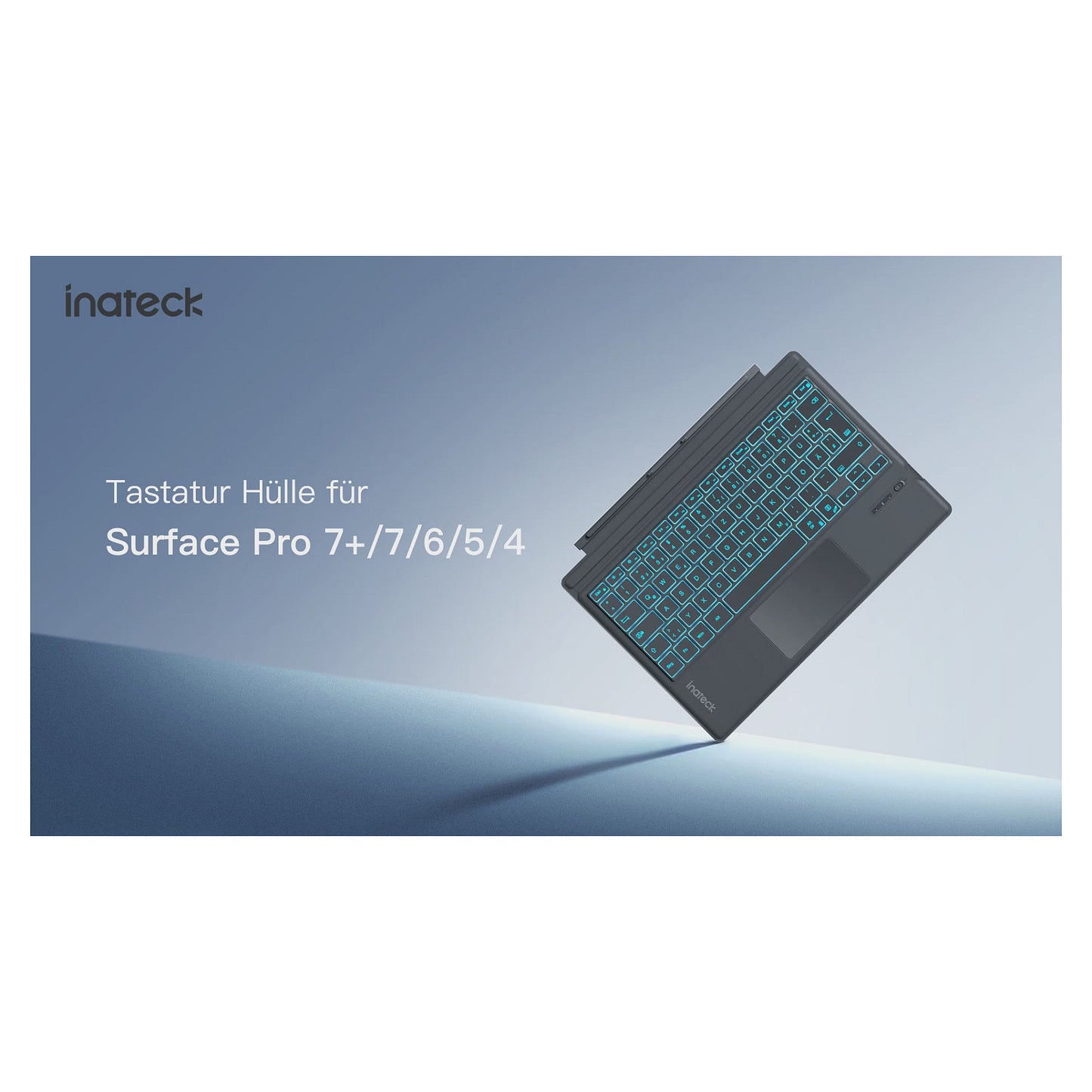 inateck Keyboard Surface gray, Sureface GO 1-4 Com. QWERTZ