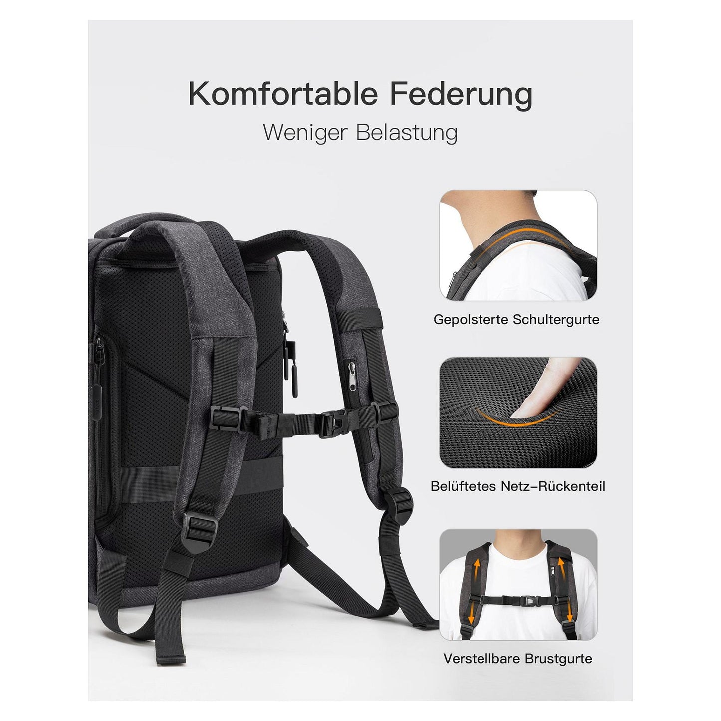 inateck Notebook-Rucksack 14" BP03006-14 black