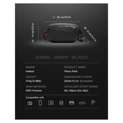 inateck Gürteltasche FB01002 black 24,5cm * 14cm * 5,5cm