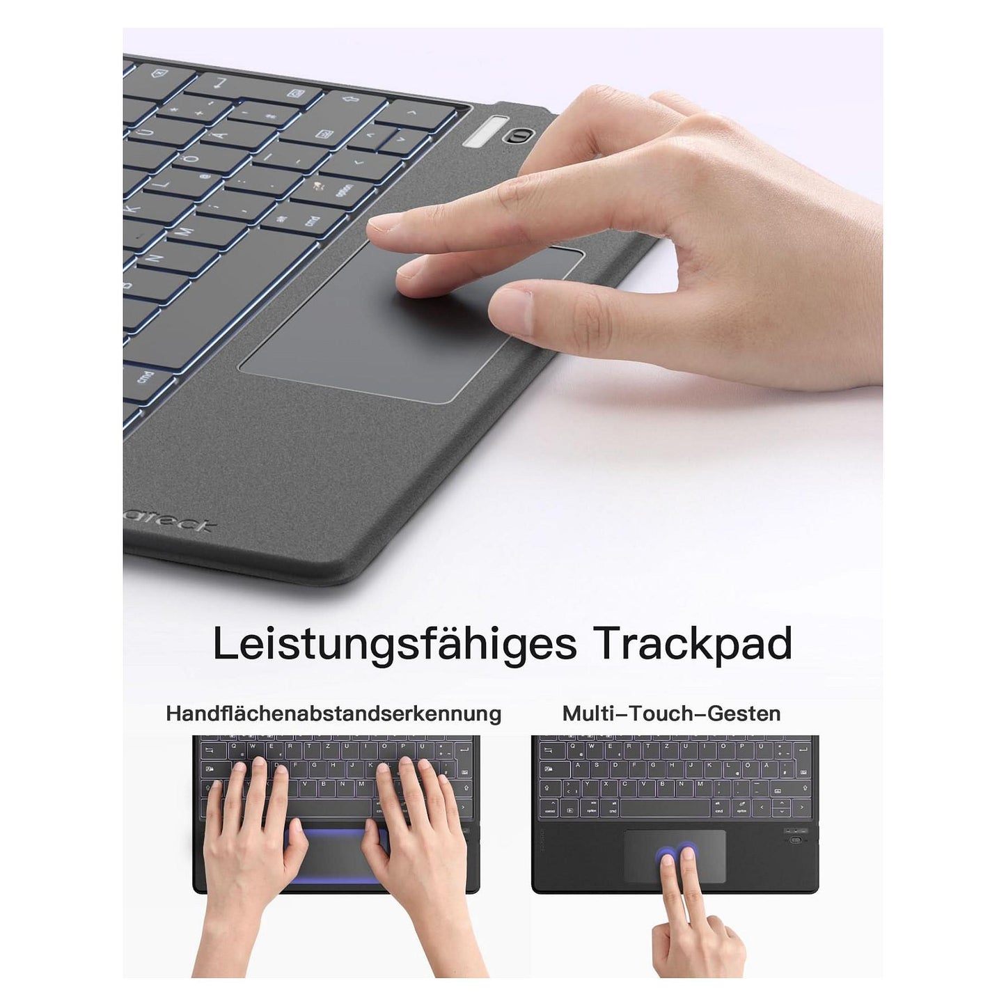 inateck Keyboard Tablet QWERTZ gray