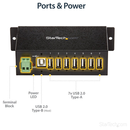 StarTech 7 PORT RUGGED USB HUB