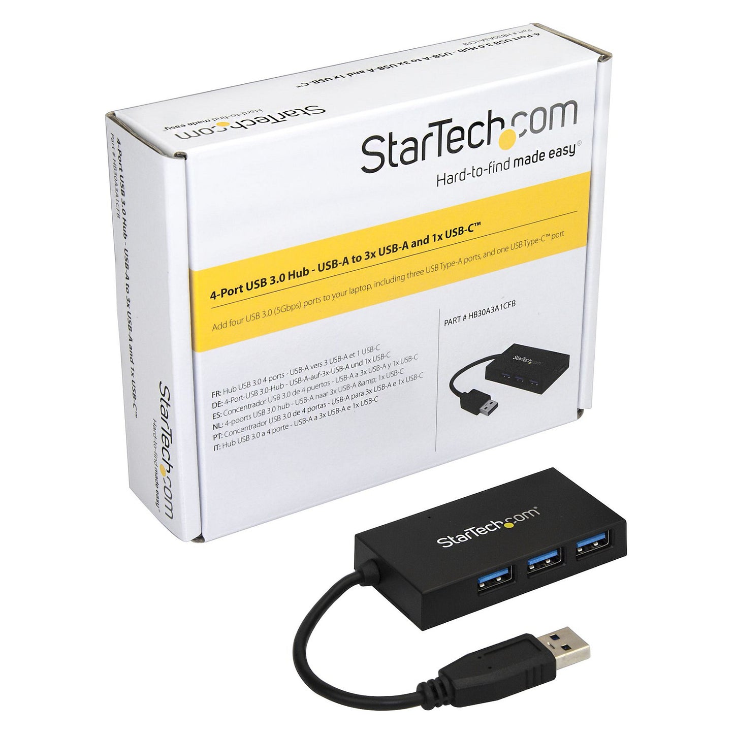 StarTech 4 PORT USB 3.0 HUB WITH USB C