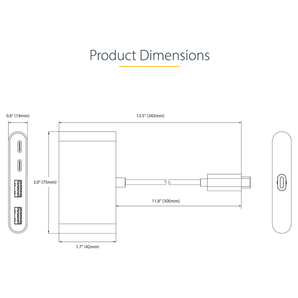 StarTech 4-PORT USB-C HUB 5GBPS PD