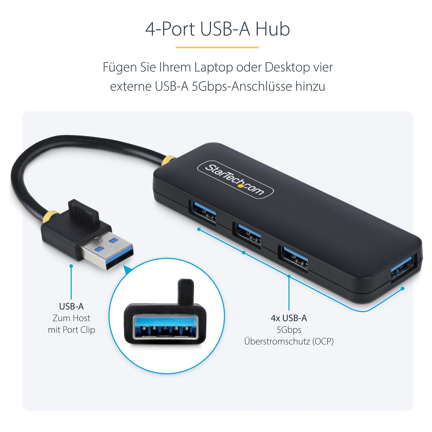 StarTech 4-PORT USB-A HUB 5GBPS PORTABLE