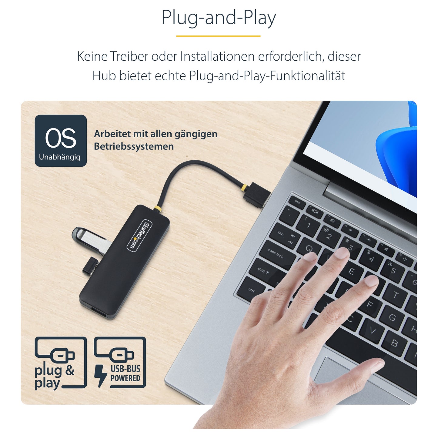StarTech 4-PORT USB-A HUB 5GBPS PORTABLE