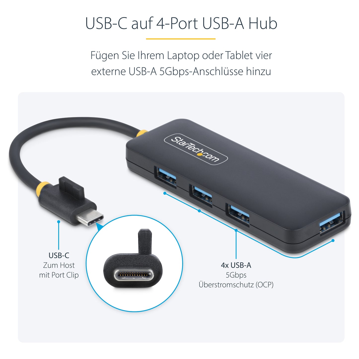 StarTech 4-PORT USB-C HUB 5GBPS PORTABLE