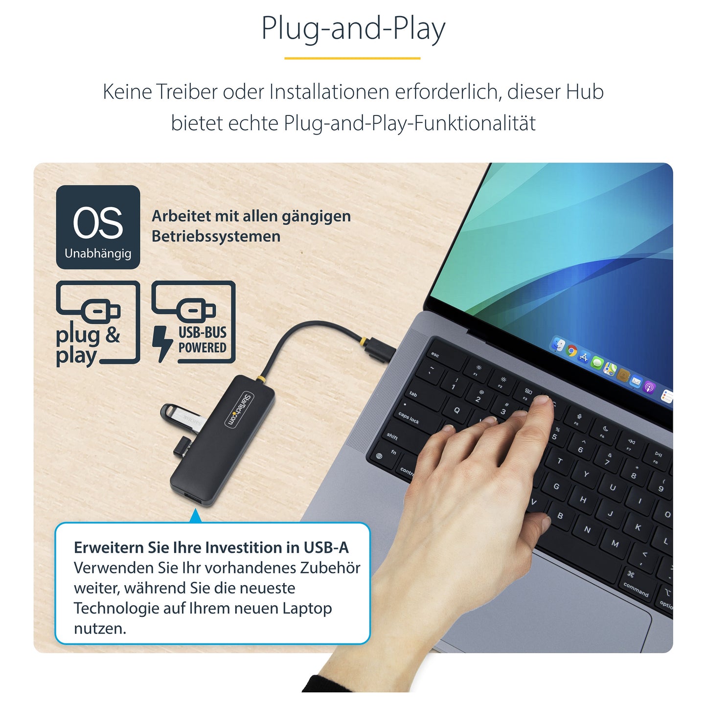 StarTech 4-PORT USB-C HUB 5GBPS PORTABLE