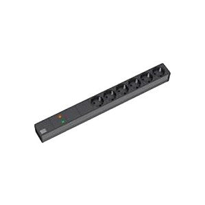 BACHMANN 48,26cm 19Zoll Steckdosenleiste 6-fach mit GVS ohne Schalter schwarz