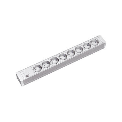 BACHMANN 48,26cm 19Zoll PVC 8xSchutzkontakt 2,0m Schutzkontaktstecker