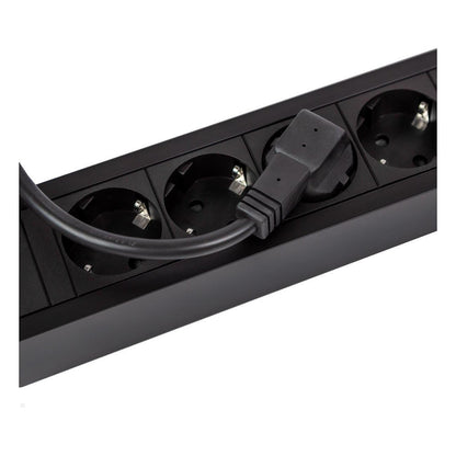 BACHMANN PRIMO2 Steckdosenleiste 6x Schutzkontakt Aluminium schwarz 2m