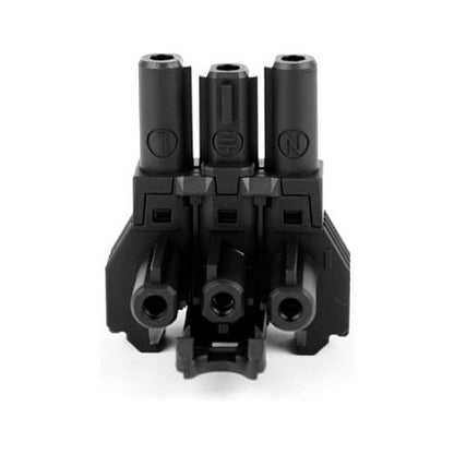 BACHMANN Verteilerblock WIELAND GST18 1xIn/2xOut mit Befestigungsmglichkeit schwarz