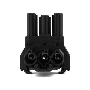 BACHMANN Verteilerblock WIELAND GST18 1xIn/2xOut mit Befestigungsmglichkeit schwarz