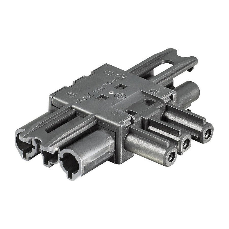 BACHMANN Verteilerblock WIELAND GST18 1xIn/2xOut flach schwarz
