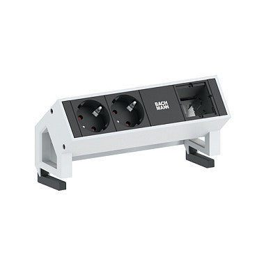 Bachmann Desk2 Steckdosenleiste, 2xDosen(CEE7) mit Zuleitung GST18