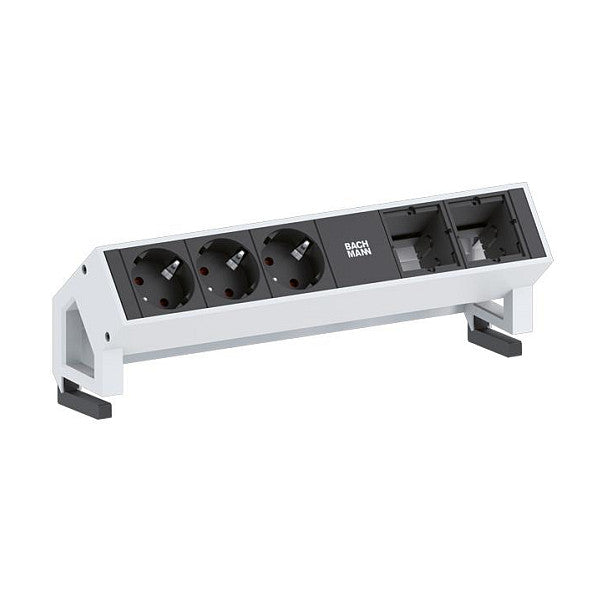 BACHMANN DESK2 3x Schutzkontakt 2x ABD GST18 weiss