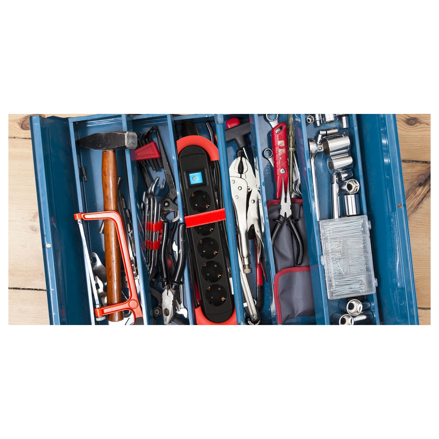 BACHMANN HOOK Indoor 5x Schutzkontakt Kunststoff mit Schalter 5m