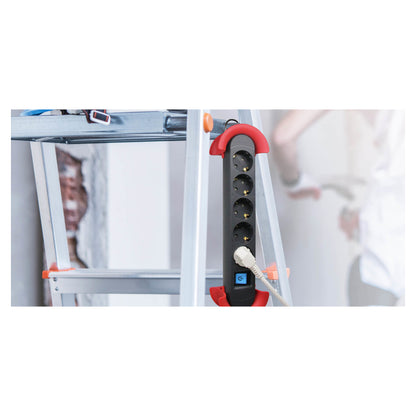 BACHMANN HOOK Indoor 5x Schutzkontakt Kunststoff mit Schalter 5m