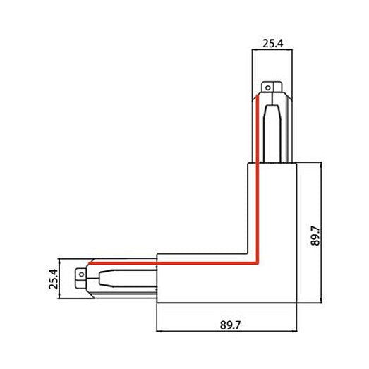 Brumberg 87126080 Eckverbinder 90° 3Ph.Stromschiene ONETRACK DALI SL innen sw