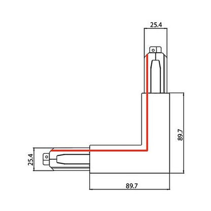 Brumberg 87126080 Eckverbinder 90° 3Ph.Stromschiene ONETRACK DALI SL innen sw