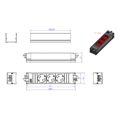 BACHMANN STEP BASE 3xCEE7/3 rt GST18
