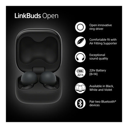 Sony LinkBuds Open True Wireless-Headphones black