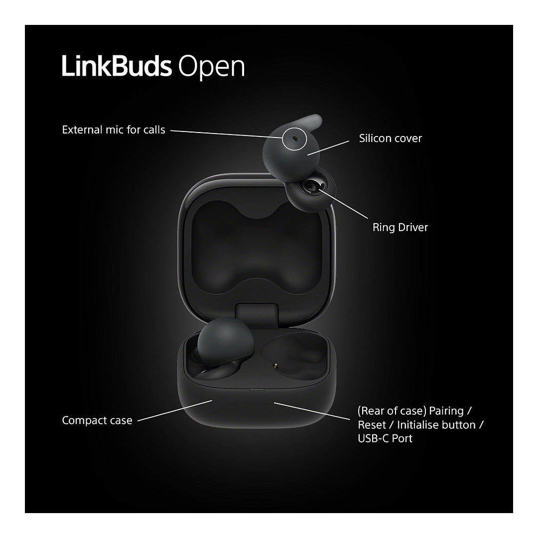 Sony LinkBuds Open True Wireless-Headphones black