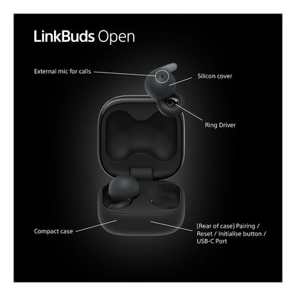 Sony LinkBuds Open True Wireless-Headphones black