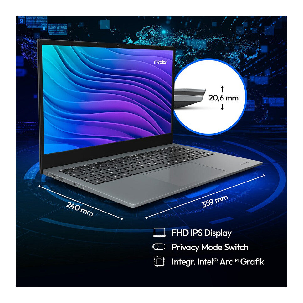 Medion E15443 CU5 125H/16GB/512GBSSD/Win 11 Home