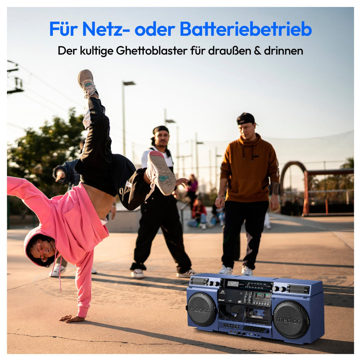 Medion LIFE® P66538 Retro-Boombox blau