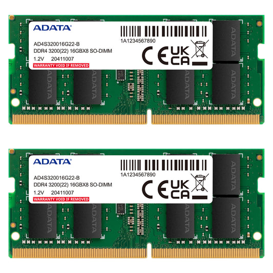 16GB ADATA SO-DIMM 3200 (2x 8 GB) Dual-Kit (grn, AD4S32008G22-DTGN, Premier)