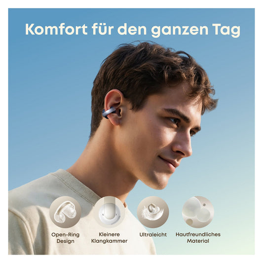 ANKER Soundcore AeroClip blue Open-Ear Clip-Earbuds Hi-Res Sound LDAC NC IP55 KI-gesttzte Telefonate