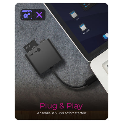 Adapter IcyBox ext. Multi Kartenleser Type-C USB 3.0 extern retail