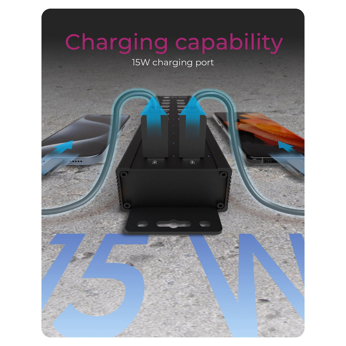 18+2 Port USB IcyBox 18x USB-A Daten Port