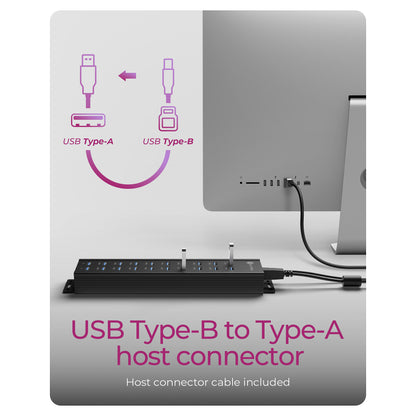 18+2 Port USB IcyBox 18x USB-A Daten Port