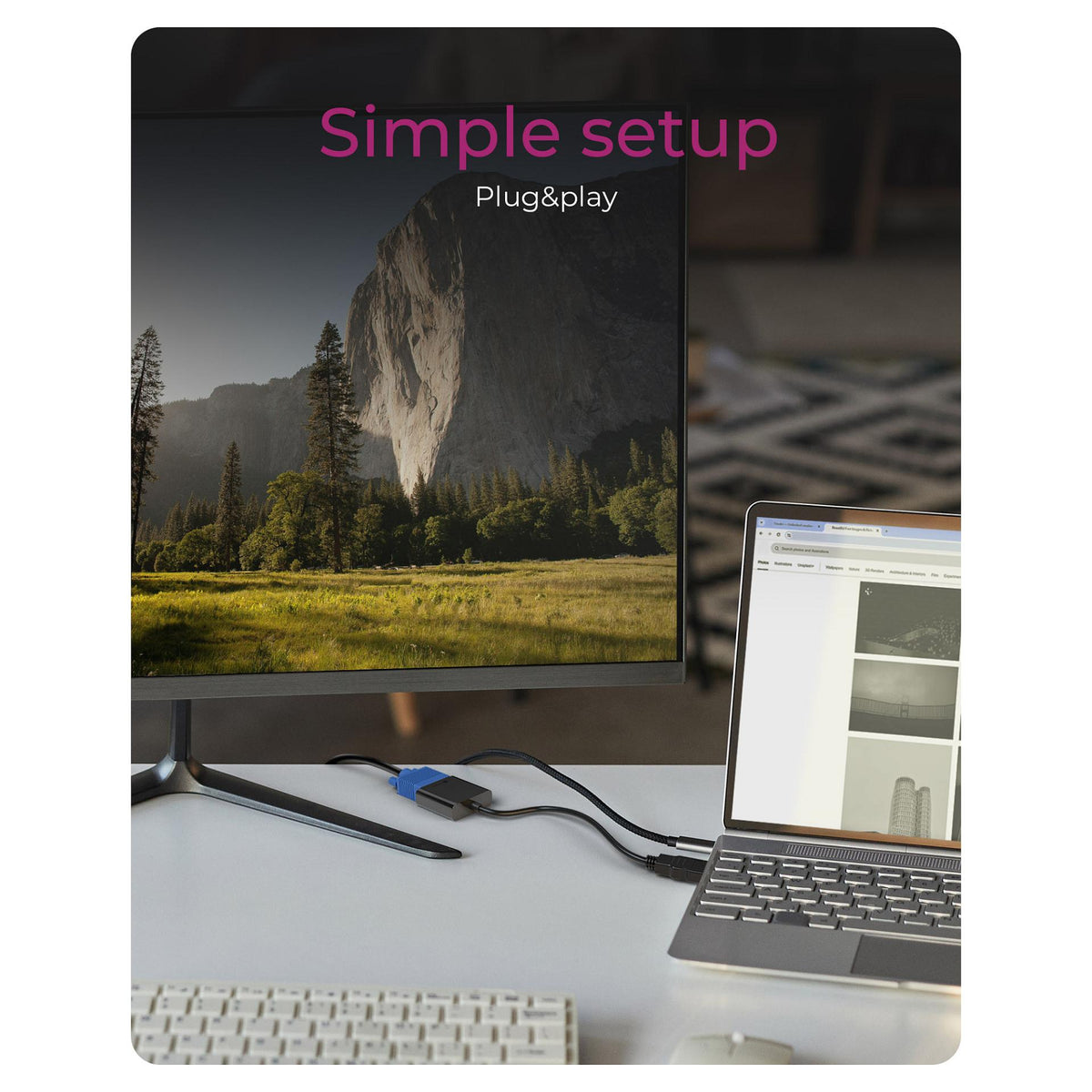 Adapter IcyBox HDMI A-Typ zu VGA