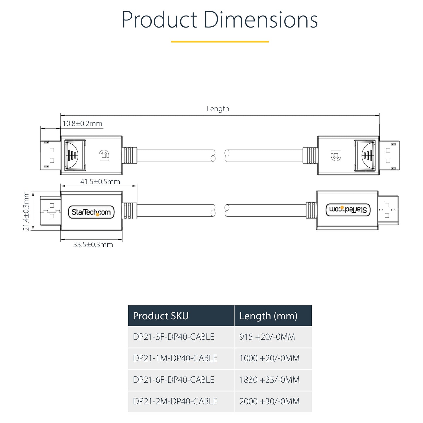 VESA-CERTIFIED DP 2.1 CABLE 2m