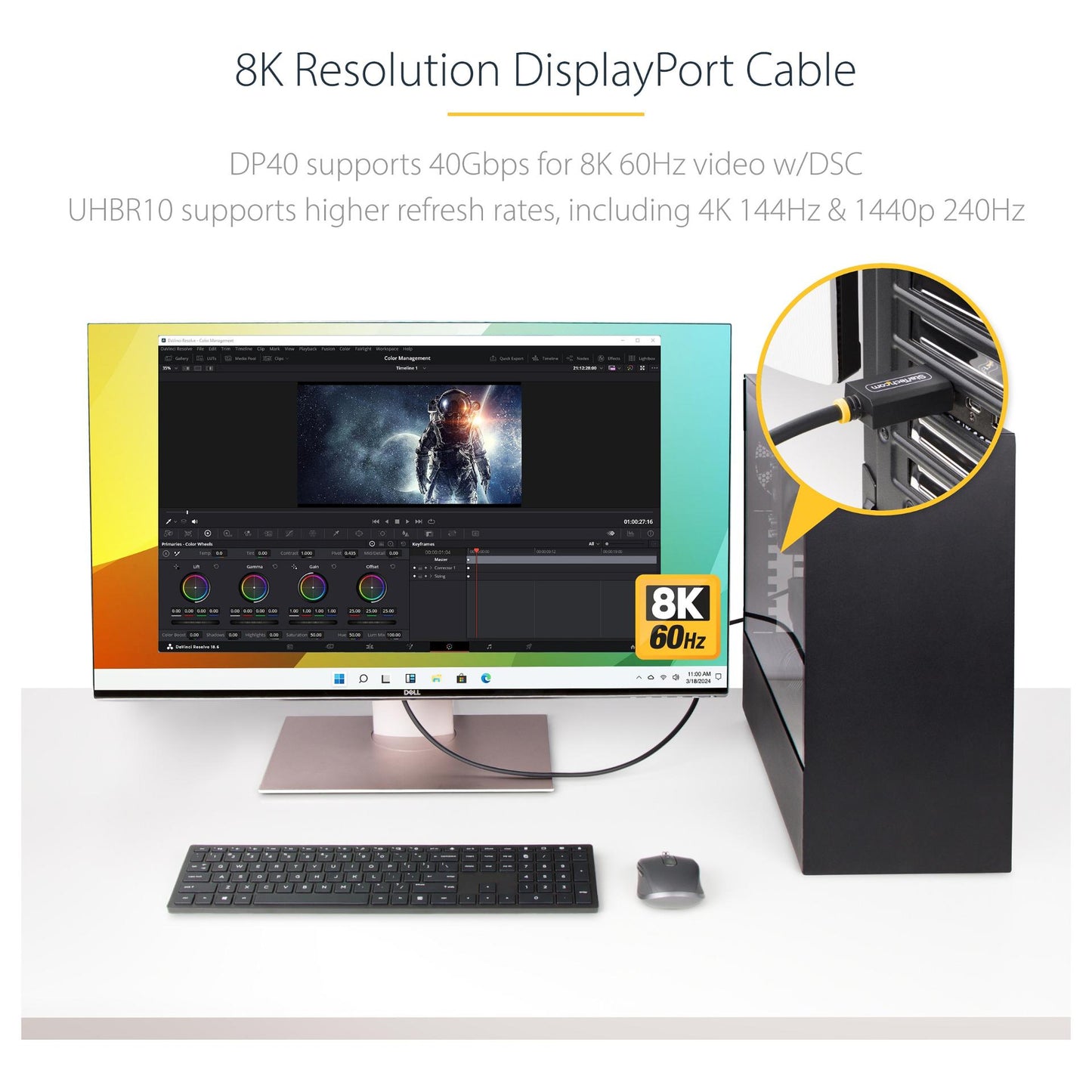 VESA-CERTIFIED DP 2.1 CABLE 2m