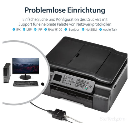 USB Network LPR print Server 10/100Mbps