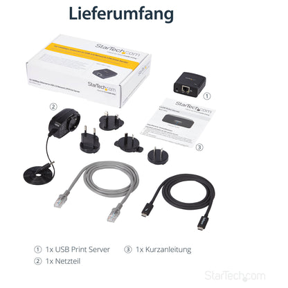 USB Network LPR print Server 10/100Mbps