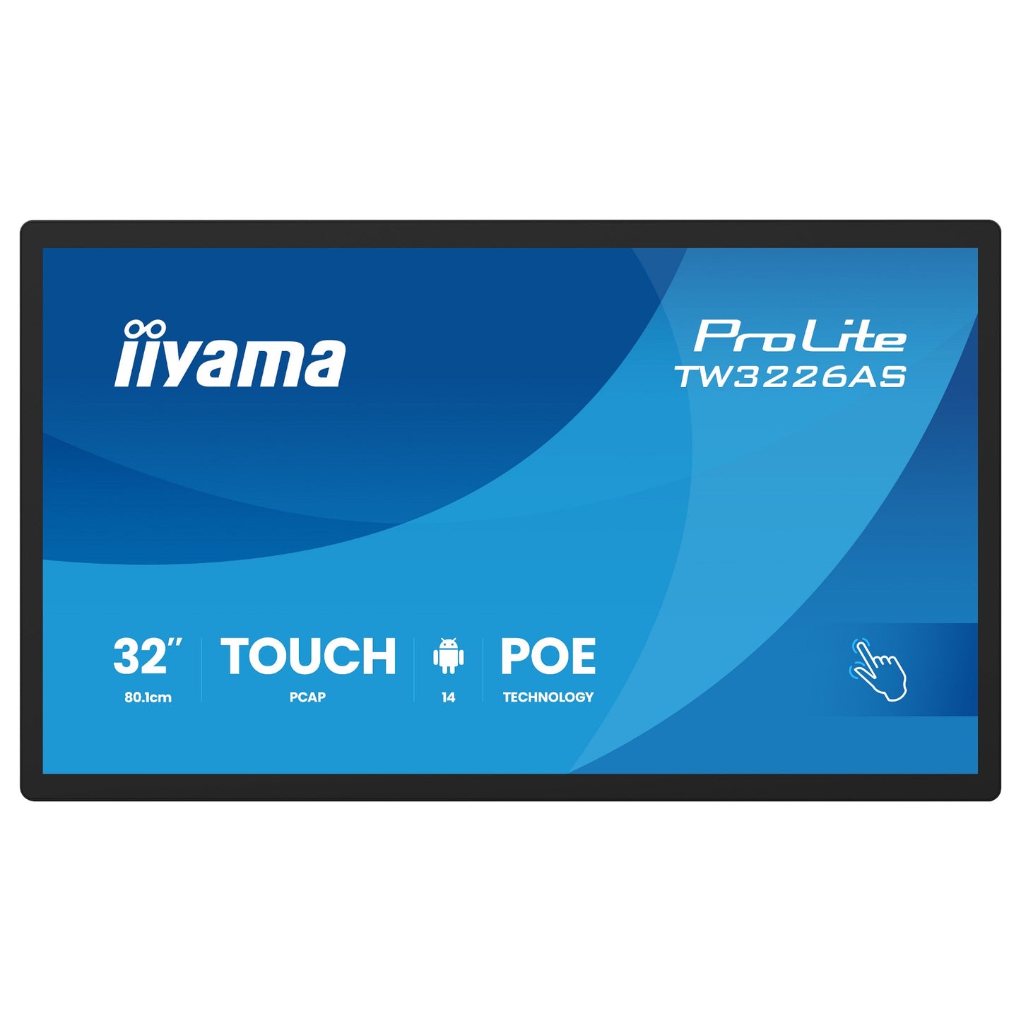 80,1cm/31,5" (1920x1080) iiyama ProLite TW3226AS-B3P 16:9 VA 8ms 60Hz HDMI USB LAN PoE VESA Speaker Black