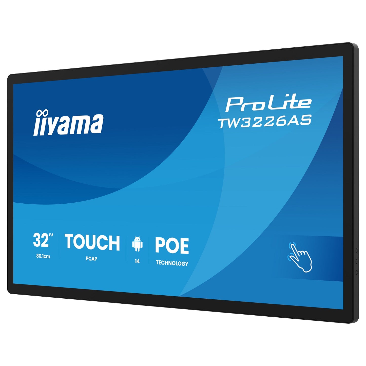 80,1cm/31,5" (1920x1080) iiyama ProLite TW3226AS-B3P 16:9 VA 8ms 60Hz HDMI USB LAN PoE VESA Speaker Black