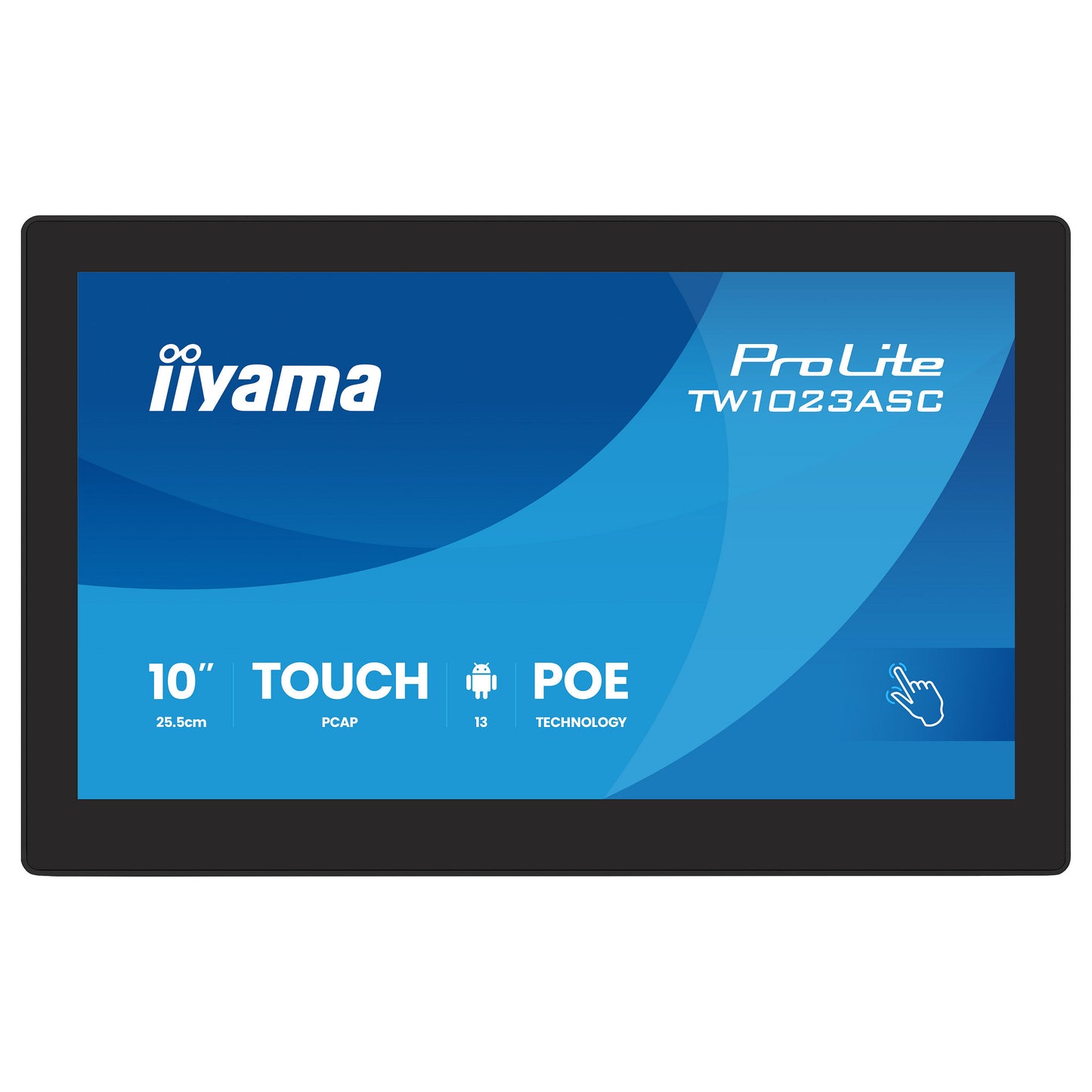 25,5cm/10,1" (1280x800) iiyama ProLite TW1023ASC-B3P 16:10 IPS 25ms 60Hz HDMI USB LAN PoE Webcam Mic Speaker Black