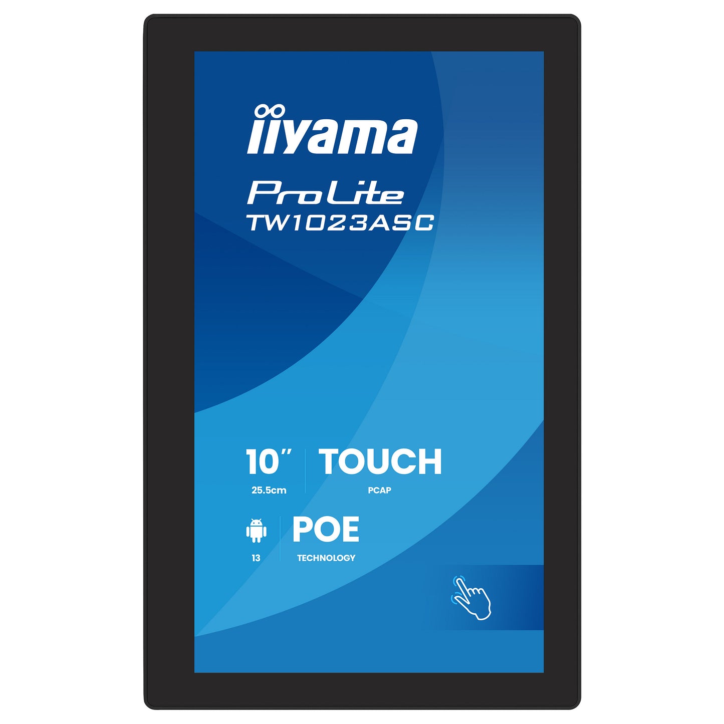 25,5cm/10,1" (1280x800) iiyama ProLite TW1023ASC-B3P 16:10 IPS 25ms 60Hz HDMI USB LAN PoE Webcam Mic Speaker Black