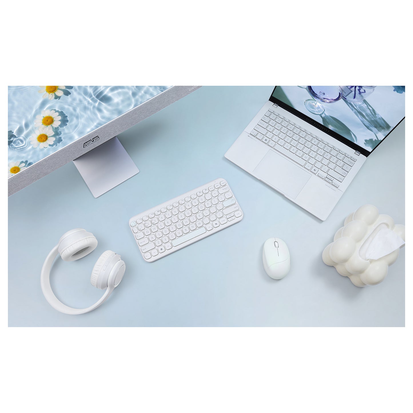 ASUS KW100 Keyboard QWERTZ white