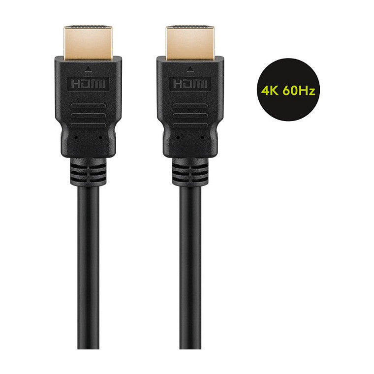 Goobay 3m HDMI Kabel mit Ethernet, 4K (2160p), vergoldete Kontakte